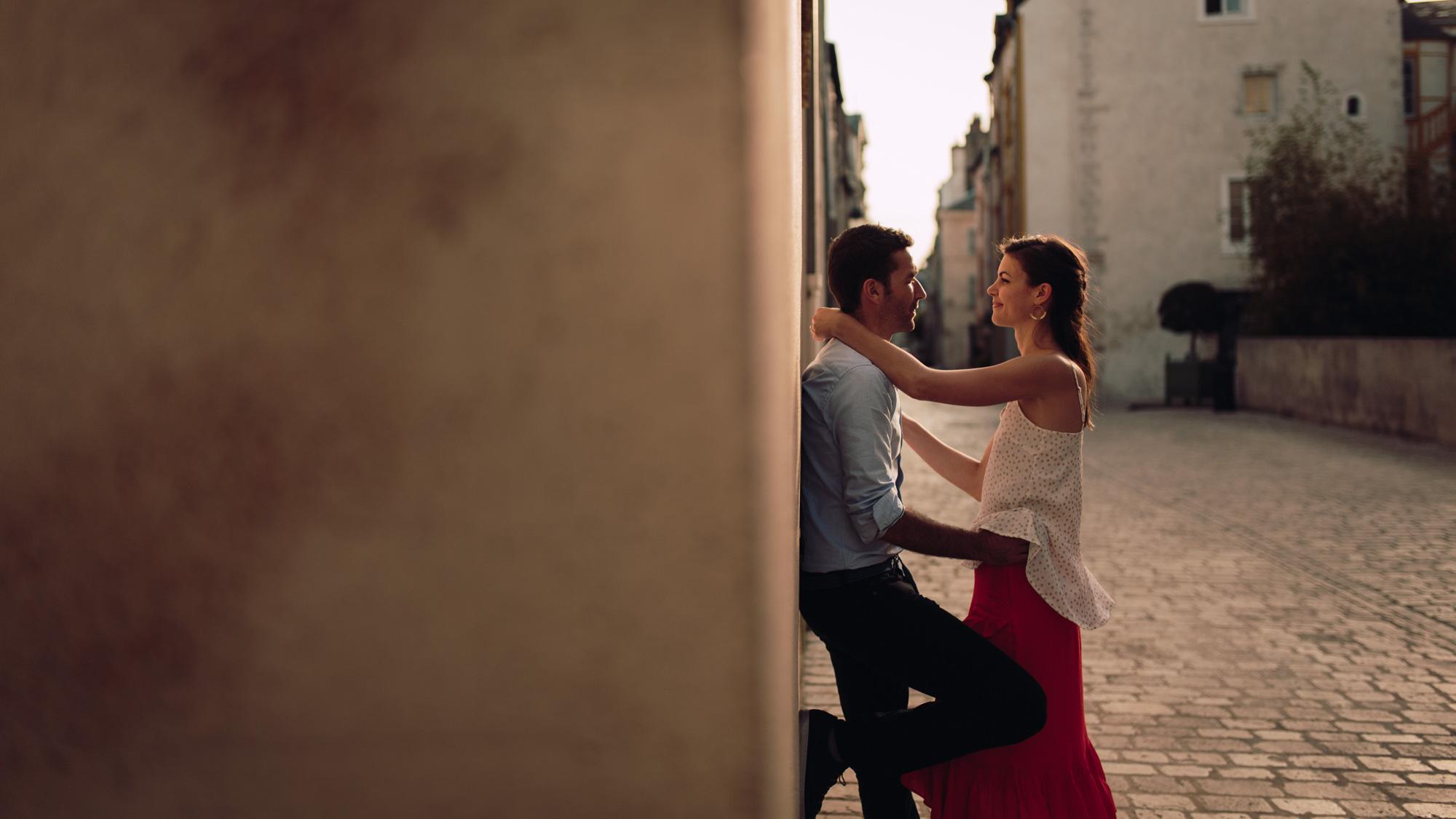 Engagement session, Orléans, Loire Valley, Street