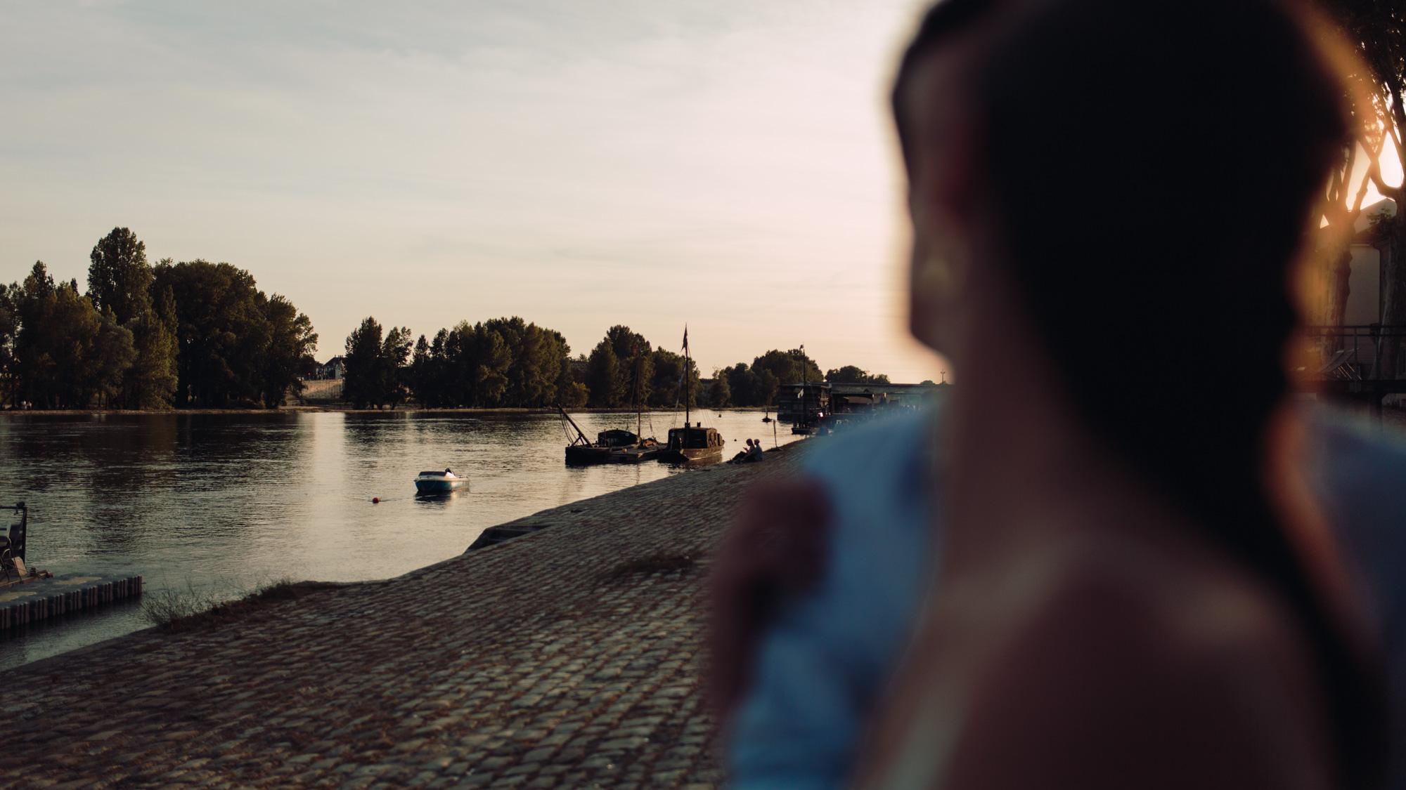 Engagement session, Orléans, Loire Valley, Sunset