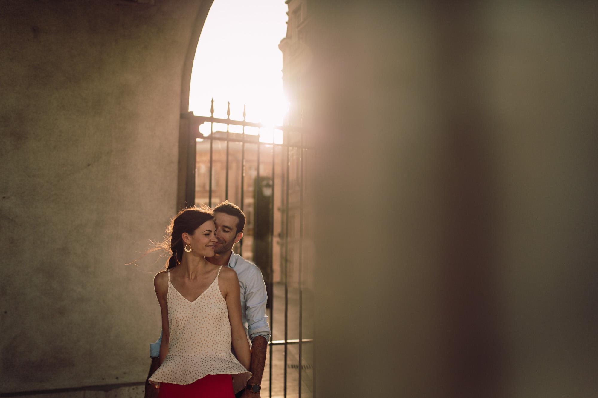 Engagement session, Orléans, Loire Valley, Sunset