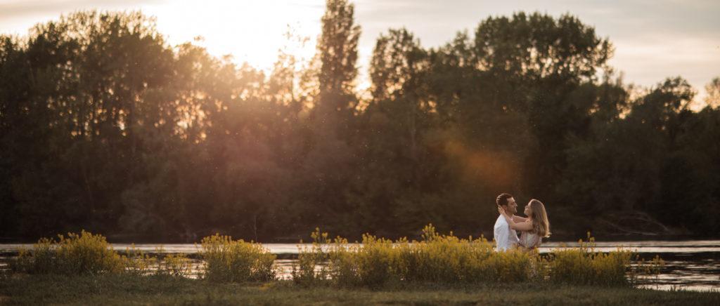 Séance couple, Loire, Chaumont sur Loire, Loire valley, Sunset, coucher de soleil