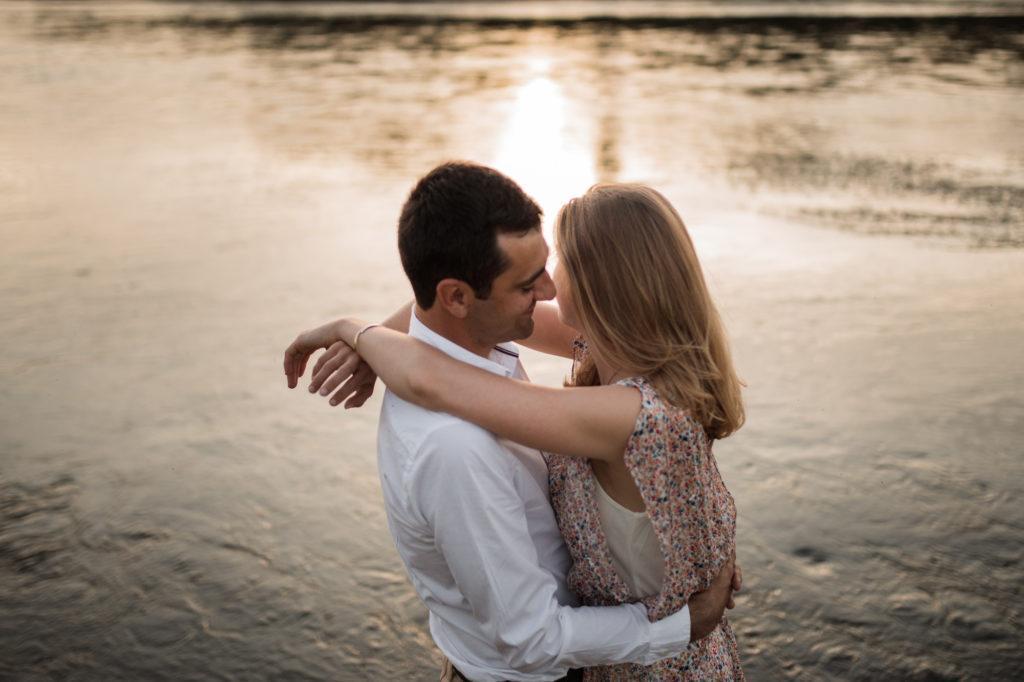 Séance couple, Loire, Chaumont sur Loire, Loire valley, Sunset, coucher de soleil