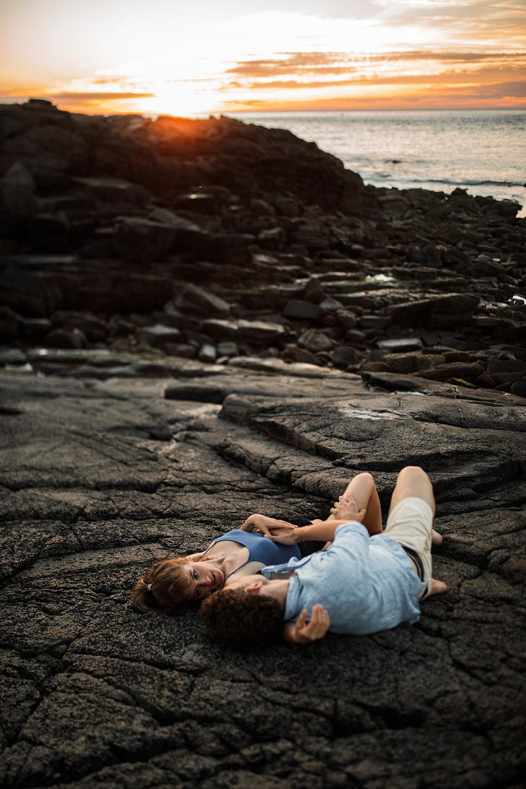 séance engagement sur l'Ile d'Yeu entre falaises et océan