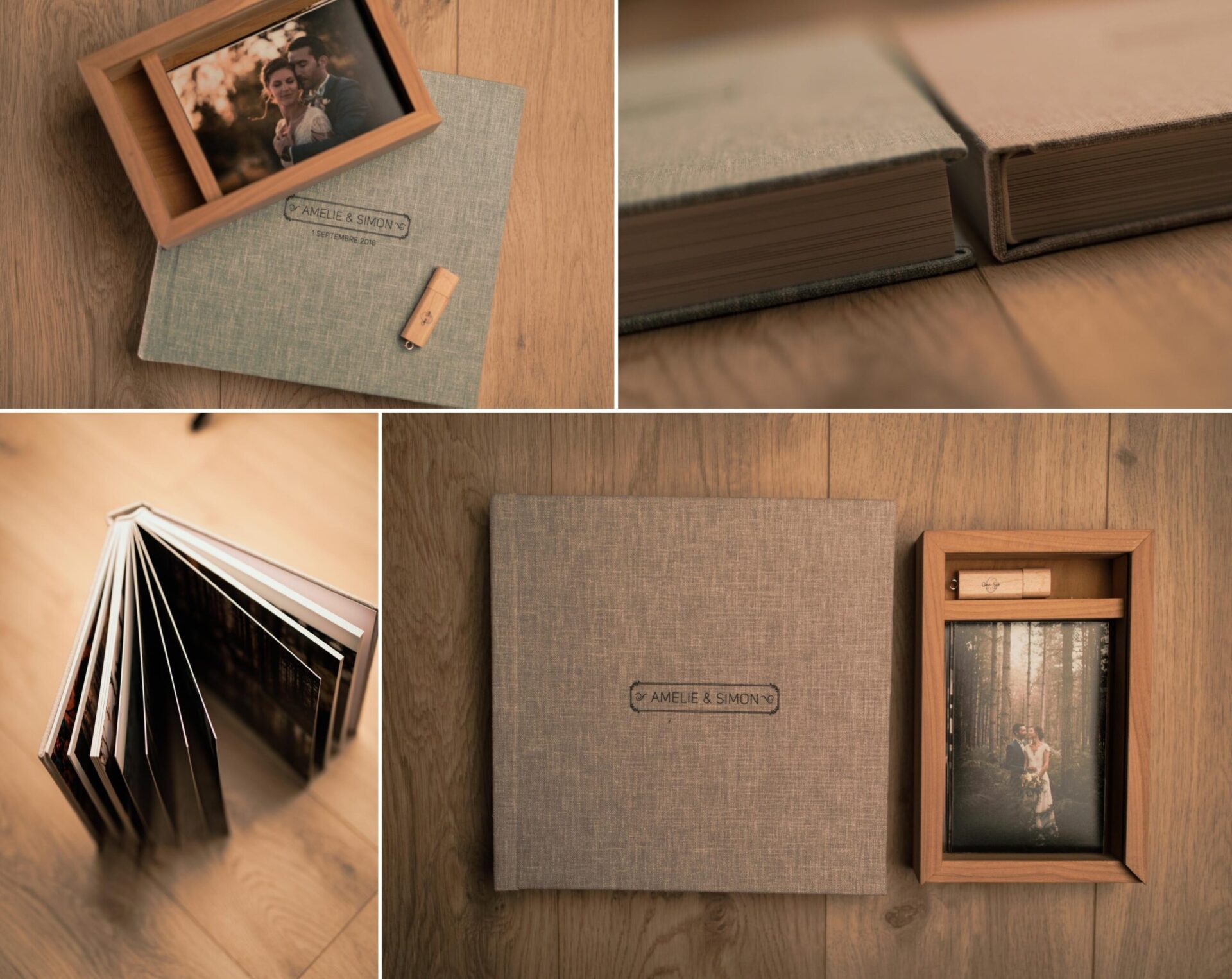 Livre photo mariage / livre / boites bois